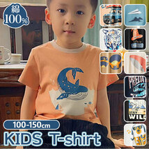 ☆ Htype ☆ 110cm tシャツ キッズ 通販 半袖 パジャマ ボーイズ ガールズ 男の子 女の子 子供服 ティーシャツ カジュアル デザイン トラ_画像3