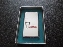 1962 ZIPPO DRINK COCA-COLA・ドリンク・コカ・コーラ・グラス・デザイン・スリム・モデル・デニソン社製ボックス　入手困難_画像7