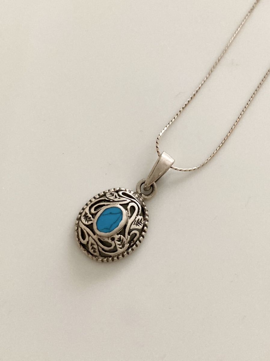 Ожерелье-цепочка из серебра 925 с бирюзой ◆ Exotic Türkiye Handmade, Ручной работы, Аксессуары (для женщин), другие