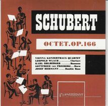 [CD/Westminster]シューベルト:八重奏曲ヘ長調D.803/L.ウラッハ(cl)&K.エ－ルベルガー(fg)他&ウィーン・コンツェルトハウス四重奏団 1951.7_画像1