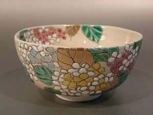 茶道具　抹茶茶碗　御本　紫陽花、京焼　壱休窯　窪田常之作、桐共箱　新品。