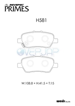 PR-H581 WedsSport レブスペックプライム ブレーキパッド リア左右セット ホンダ ステップワゴン RG1 2005/5～2009/10_画像2