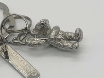 ■【YS-1】 ミキモト MIKIMOTO ■ キーリング チャーム付き クマ ベア モチーフ■ シルバー系 全長8cm 【同梱可能商品】K■_画像4