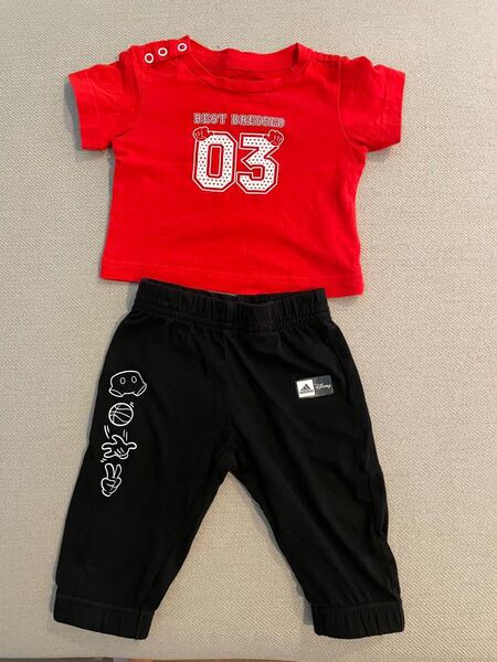 ★adidas×Disneyコラボ 半袖boysセットアップ 70cm★