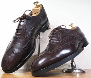 【美品】FRANCE製 J.M.WESTON/ウエストン 376 ウィングチップ フルブローグ 11Last 7E 25.5cm相応 ブラウン/johnlobb