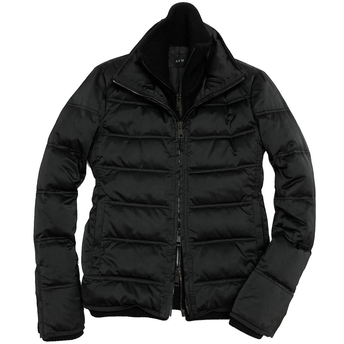 定価9万 AKM LIMONTA NYLON B-SKI DOWN JKT S 黒 リモンタナイロンレイヤードダウンジャケット wjk ジュンハシモト