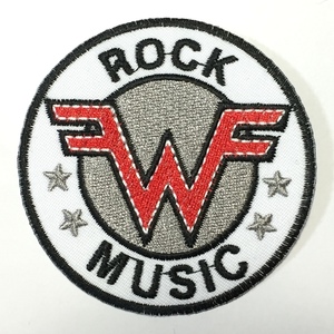 159 ウィーザー　Weezer ROCK MUSIC ロゴ ワッペン　ロック　バンド　アイロンワッペン リペア カスタム 刺繍ワッペン