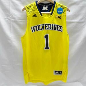 [Используется] Adidas NCAA Michigan University #1 Swingman Uniform Jersey S Adidas Basketball