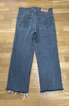 希少 先染め黒 90's USA製 VINTAGE Levi's 501 赤文字 653刻印 ブラックデニムパンツ ヴィンテージ 91年製 古着_画像2