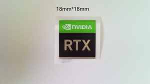 ■新品・未使用 ■10枚セット 新世代【NVIDIA RTX】エンブレムシール【18*18㎜】送料無料・追跡サービス付き☆P285