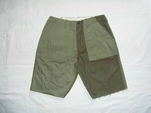 ★美品・未着用★ SALTWATER COWBOY ソルトウォーターカウボーイ UTILITY SHORTS ミリタリー ショーツ sizeM オリーブ 日本製 ★古着