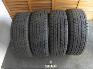 G487-2 A★冬★バリ山★225/60R17 99Q DUNLOP WINTER MAXX SJ8 4本セット