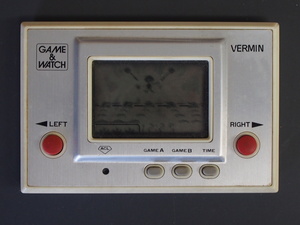 超レア ヴィンテージ ゲームウォッチ GAME&WATCH 任天堂 Nintendo バーミン ヴァーミン VERMIN MT-03 1980年製 No.7443