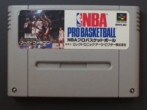  rare nintendo NINTENDO Super Famicom cassette electronic *a-tsu* Victor ( stock ) NBA Pro basketball control No.9150