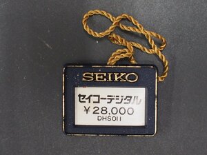 セイコー SEIKO オールド デジタルクォーツ 腕時計用 新品販売時 展示タグ プラタグ 品番: DHS011 型式: A129-5000 cal: A129