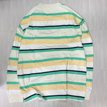 TOMMY HILFIGER USA正規品 【XL】 TommyJeans トミージーンズ TJ オーバーサイズ 90s ストライプ 長袖Tシャツ バッジロゴ (R4F-20) 綿100％_画像6