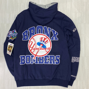 USA正規品 【2XL】 Mitchell&Ness ミッチェル＆ネス MLB ニューヨーク ヤンキース Team Origins プルオーバー パーカー 紺 NY Yankees