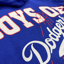 USA正規品 【3XL】 Mitchell&Ness ミッチェル＆ネス MLB ロサンゼルス ドジャース Team Origins プルオーバー パーカー 青 LA Dodgers_画像2