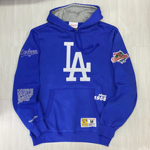 USA正規品 【3XL】 Mitchell&Ness ミッチェル＆ネス MLB ロサンゼルス ドジャース Team Origins プルオーバー パーカー 青 LA Dodgers_画像3