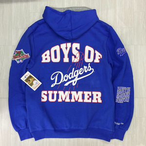 USA正規品 【4XL】 Mitchell&Ness ミッチェル＆ネス MLB ロサンゼルス ドジャース Team Origins プルオーバー パーカー 青 LA Dodgers