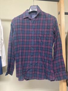 N UNIQLO ユニクロ　AUTHENTIC SHIRT FLANNEL フランネル　長袖　開襟シャツ　100% PURE COTTON サイズ　M