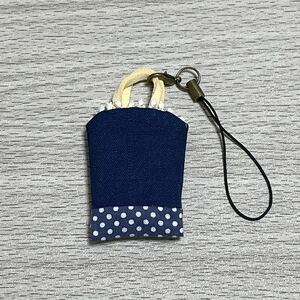  hand made strap * miniature handbag bag * dot race 