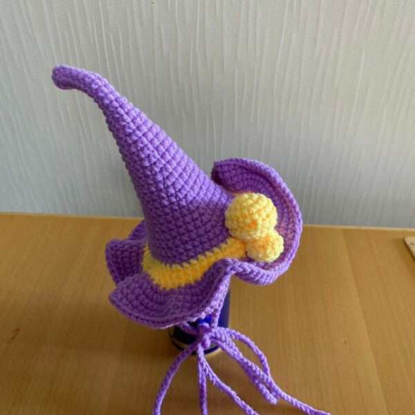 ハンドメイド魔女の帽子ハロウィン 飾り 編みぐるみ