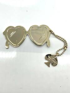 Kate Spade key holder ball chain charm Heart silver 