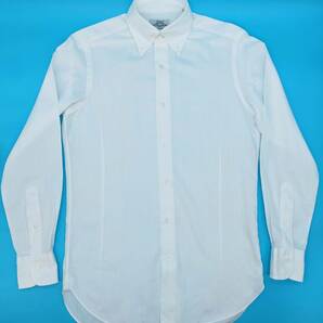 ★［美品］ ユナイテッドアローズ S 36-84 スリムフィット ヘリンボーン ワイシャツ UNITED ARROWS 白の画像1