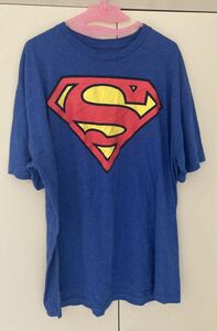●メンズ　スーパーマン　Tシャツ 半袖　ブルー色　USA古着　サイズXL （48）