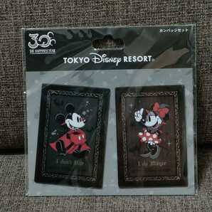 ☆【Disney】TDR限定☆缶バッジセット☆ミッキーマウス☆ミニーマウス☆新品【155】の画像1