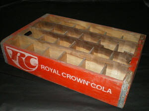 ★即決USAアンティーク★70年代製ROYAL CROWN COLA ウッドドリンクケース★