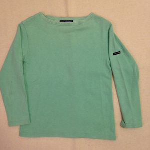 SAINT JAMES St. James boat neck long sleeve cut and sewn XXS size MADE IN FRANCE mint green 