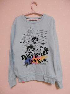 * daisy Raver z* pretty cotton sweatshirt *L* light blue 