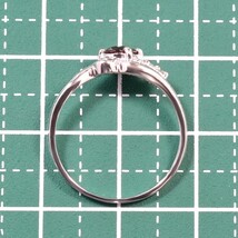 【早い者勝ち卸特価】【新品即決】Ptガーネット0.49ct/ダイヤモンド0.03ctリング プレゼントにもオススメ♪ 1月誕生石ガーネット 指輪CM075_画像3