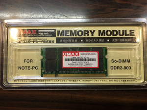新品未開封品 UMAX DDR2-800 PC2-6400 CL5 SO-DIMM 2G