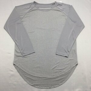 【送料無料】【新品】BODY GLOVE レディース長袖 穴あきＴシャツ（吸水速乾 UVカット チュニック丈）　LL　2L　　モクグレー★22305