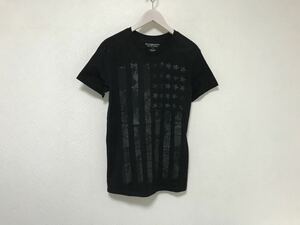 美品本物デニムアンドサプライDENIM&SUPPLYコットンアメリカ国旗プリント半袖Tシャツメンズサーフアメカジ黒ブラックメキシコ製XS