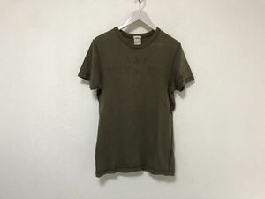 本物アバクロアンドフィッチAbercrombie&Fitchコットンプリント半袖TシャツメンズビジネススーツアメカジサーフLマカオ製茶ブラウン