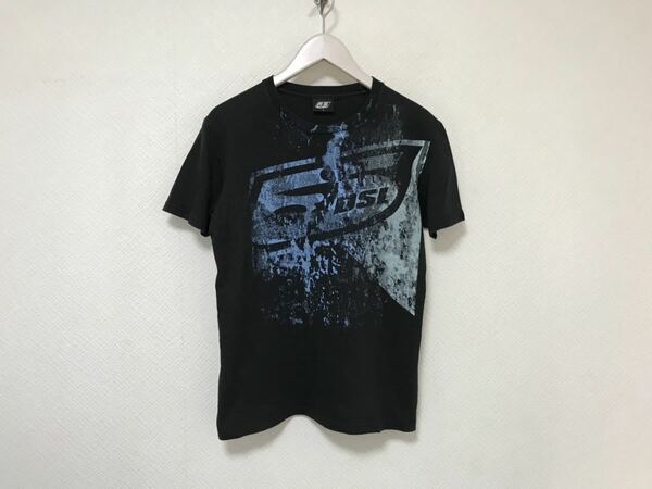 本物ディーゼルDIESEL55DSLコットンロゴプリント半袖Tシャツメンズビジネススーツアメカジサーフ黒ブラックM