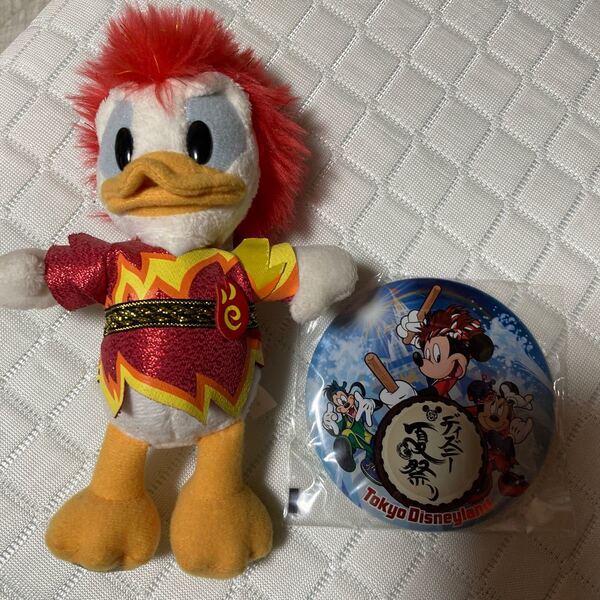 ディズニー30周年 夏祭り 2013 ドナルド ぬいぐるみバッチ 缶バッチセット