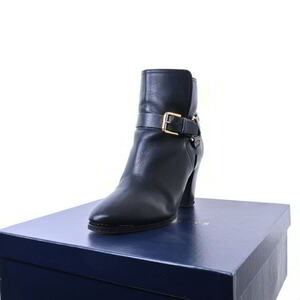 RALPH LAUREN MELIA leather boots 37.5M black Ralph Lauren KL4CBACL60