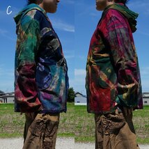 ★エスニック タイダイ ジップアップ フーディー ★送料込新品C★パーカー Tiedye 裏地付 ユニセックス_画像6