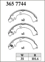 ディクセル RGSタイプ リア左右セット ブレーキシュー インプレッサ GC4 3657744 DIXCEL スポーツ&コンペティション用リヤシュー_画像2