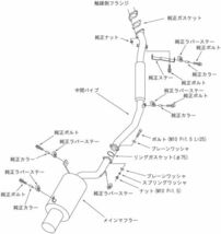 HKS サイレントハイパワー マフラー ランサーエボリューションV GF-CP9A 31019-AM006 取付セット silent HiPower スポーツマフラー_画像4