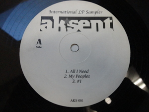 Ak'Sent - International LP Sampler レアアングラ HipHop 12EP All I Need / My Peoples / Pickup / Be Careful 収録　視聴