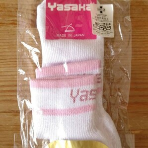 23㎝ 24㎝ 25㎝ Yasaka ヤサカ 日本製 抗菌 防臭 白×ピンク くるぶし丈 ソックス 靴下 綿 フィット感 スポーツ