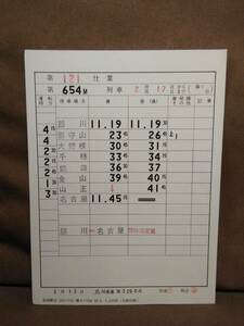  driving . timetable start f Nagoya railroad control department ../ middle Tsu river / god . district? no. 121,124,125,126. industry 7 sheets set 654M other time modification etc. ( date different line . don't fit )