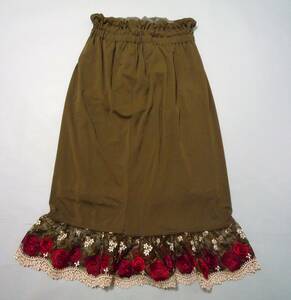 LABEILLE お裾の刺しゅうが可愛いスカート 8698