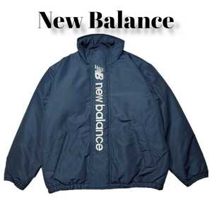 new balance　ビッグロゴ刺繍　中綿ジャケット　ブラック　ニューバランス